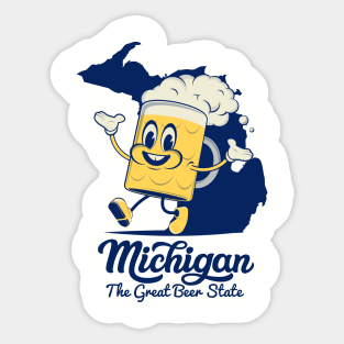 Michigan The Great Beer State Sticker